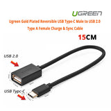 UGREEN USB-C Male to USB 2.0 Type A Female Charge & Sync Cable (Short Length)