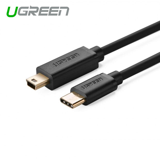 UGREEN 1M Type-C to Mini USB 2.0 Cable - Black (30185)