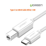 UGREEN 1.5M White Type C to USB-B Cable (Model: 40417)