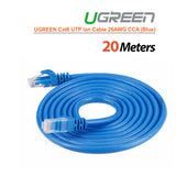 UGREEN 20M Cat6 UTP LAN Cable - Blue 26AWG CCA for Gigabit Ethernet