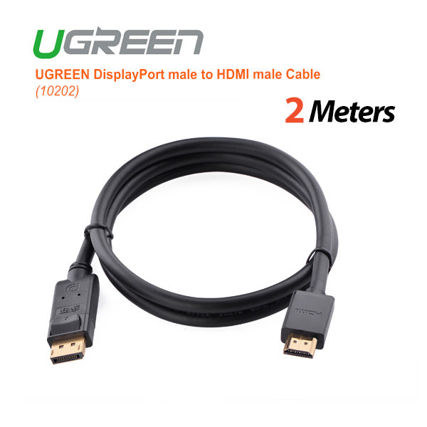 UGREEN 2M DisplayPort to HDMI Male Cable (10202)