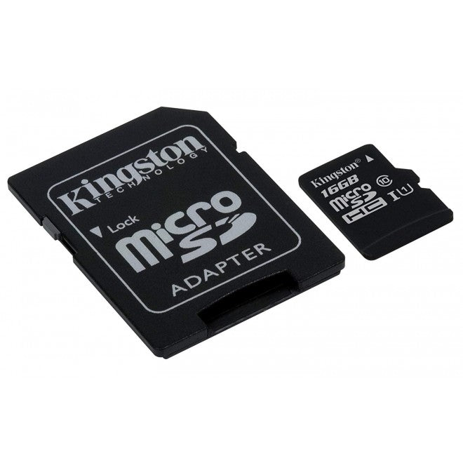 KINGSTON Canvas Select 16GB microSDHC Card with SD Adapter - Perfect for HD Video Recording and High-Quality Photography