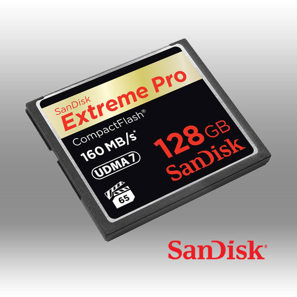 SanDisk Extreme PRO 128GB CompactFlash Memory Card - 160MB/s High-Speed Storage for 4K Video