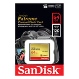 SanDisk 64GB Extreme CompactFlash Memory Card - High-Speed 85MB/s Write & 120MB/s Read