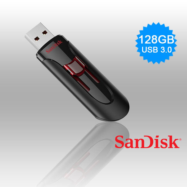 SanDisk Cruzer Glide 128GB USB 3.0 Flash Drive - Compact and Secure Data Storage