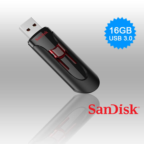 SanDisk Cruzer Glide 16GB USB 3.0 Flash Drive - Secure, Portable Data Storage