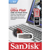 SanDisk 16GB Ultra Flair USB 3.0 Flash Drive - Lightning Fast Transfers up to 150MB/s