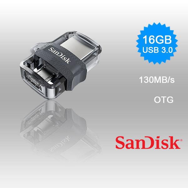 SanDisk Ultra Dual Drive 3.0 for Android - 16GB OTG USB with 130MB/s Transfer Speed