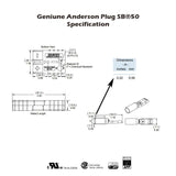 10-Pack of Authentic 50AMP Anderson Plug Connectors for Caravan, Trailer, and Solar Use - 6AWG SB50