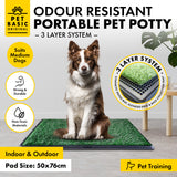 Portable 3-Layer Dog Potty Trainer with Odour Control – 76 x 50cm