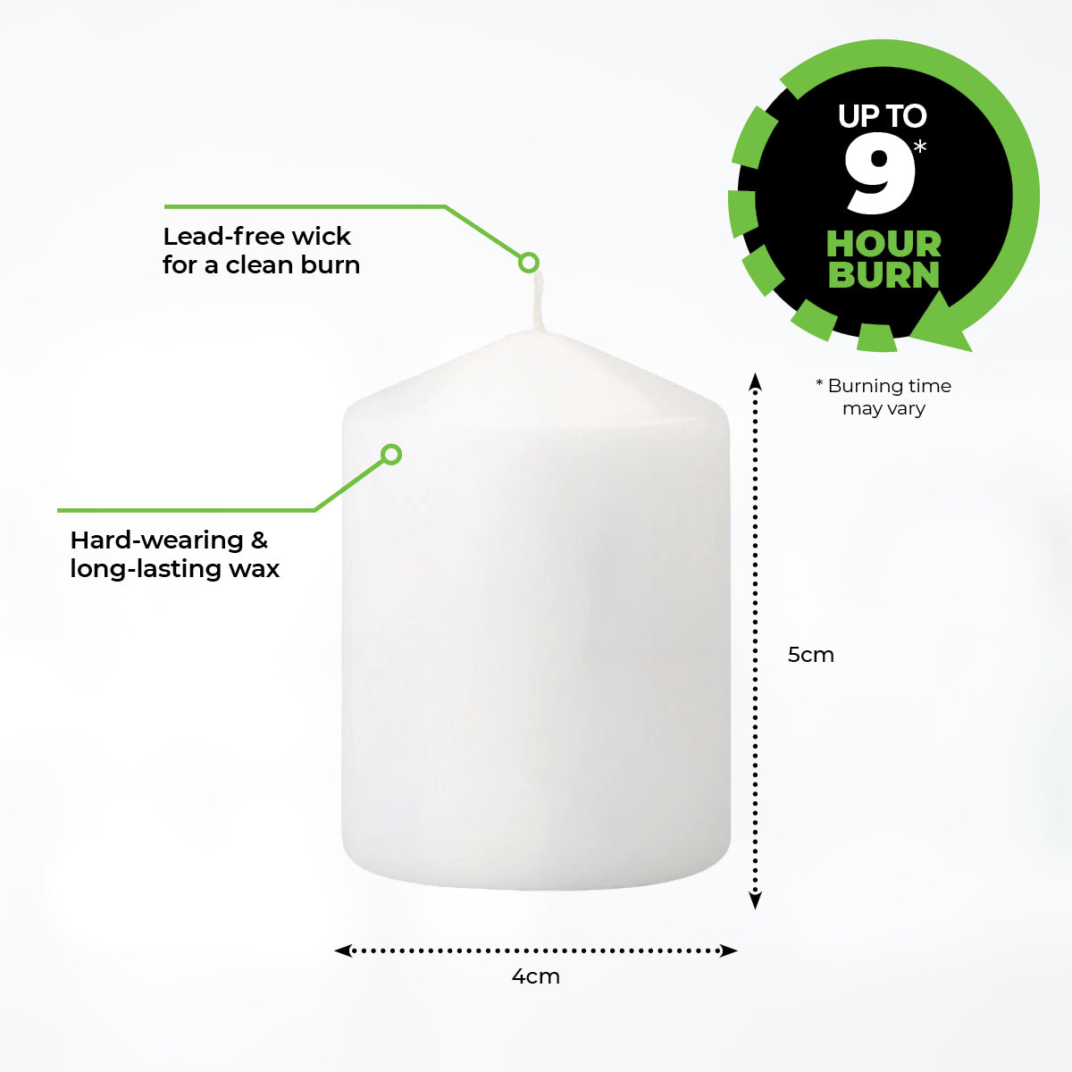 Home Master 144-Piece White Votive Candles for Weddings, Parties, and Home Décor - 5cm