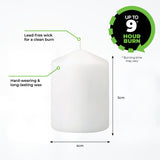 Home Master 144-Piece White Votive Candles for Weddings, Parties, and Home Décor - 5cm